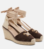 Valentino Garavani VLogo suede espadrille wedges