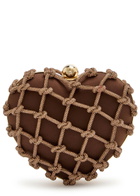 Rosantica Cupido Nodi Crystal-embellished Satin Cross-body bag - Brown - One Size