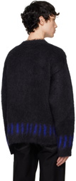 SUNNEI Navy Alpaca & Mohair Sweater