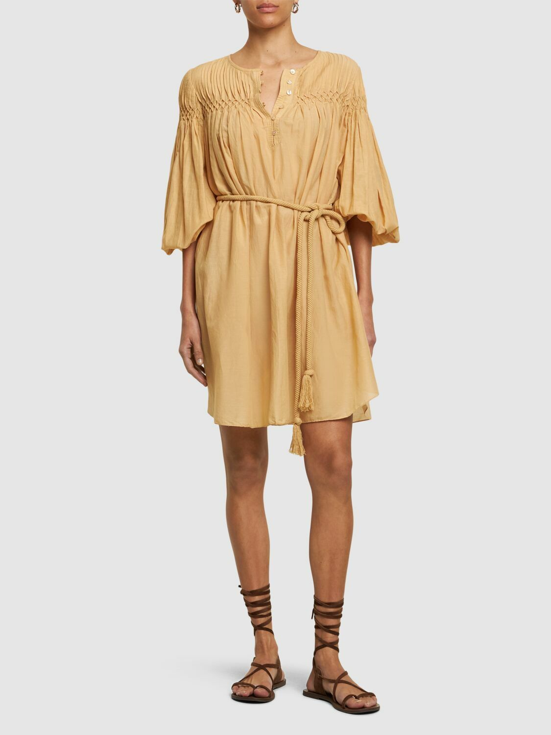 【関税&送料込】Marant Etoile Dress Marant Etoile Slayae embroidered cotton minidress Isabel
