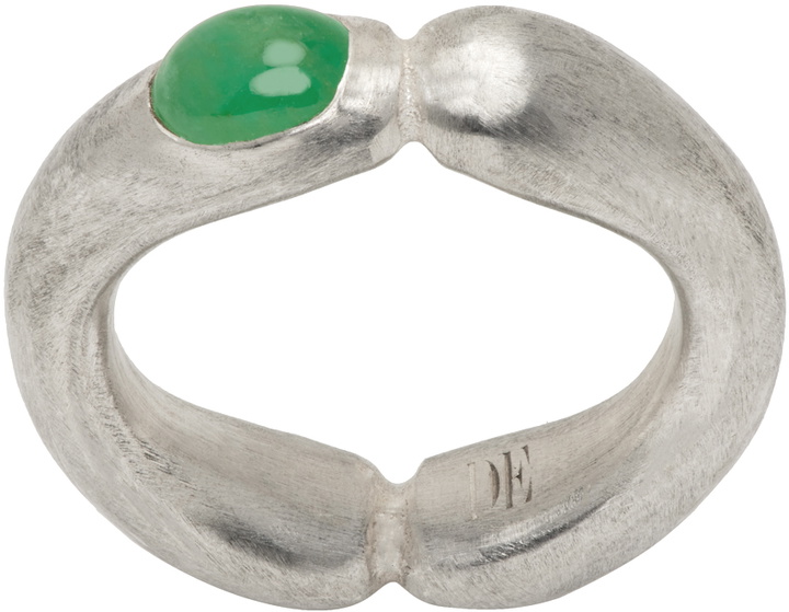 Photo: Dunton Ellerkamp Silver Two Halves Emerald Ring