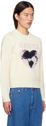 GANNI Off-White Graphic Sweater