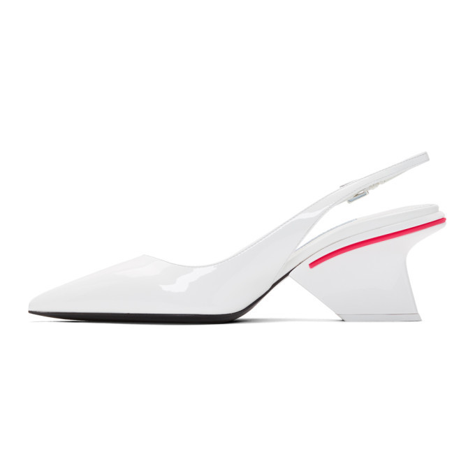 Prada white clearance slingback