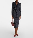 Max Mara Polka-dot double-breasted jersey blazer
