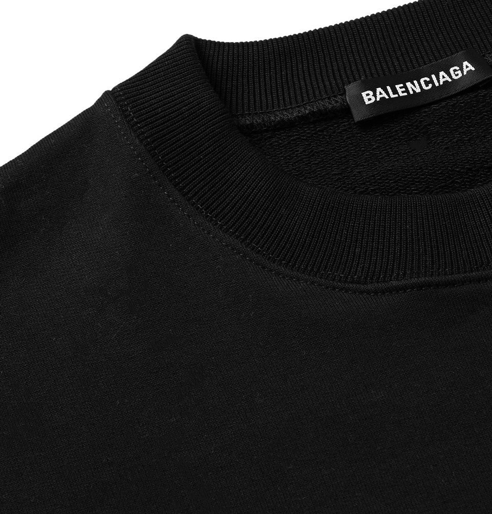 Balenciaga - Logo-Print Loopback Cotton-Jersey Sweatshirt - Men