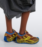 Loewe Pogo colorbocked mesh-trimmed sneakers