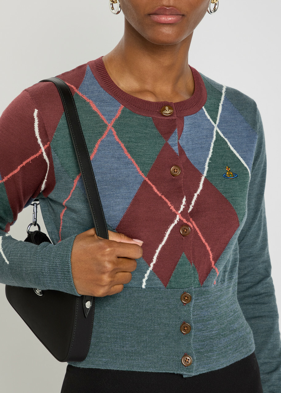 Vivienne Westwood Argyle Wool-blend Cardigan Multicoloured