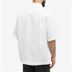 Stone Island Men's Cotton Canvas Shorts Sleeve Shirt in White