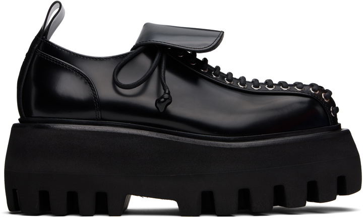 Photo: McQueen Black Sofa Lace Up Derbys
