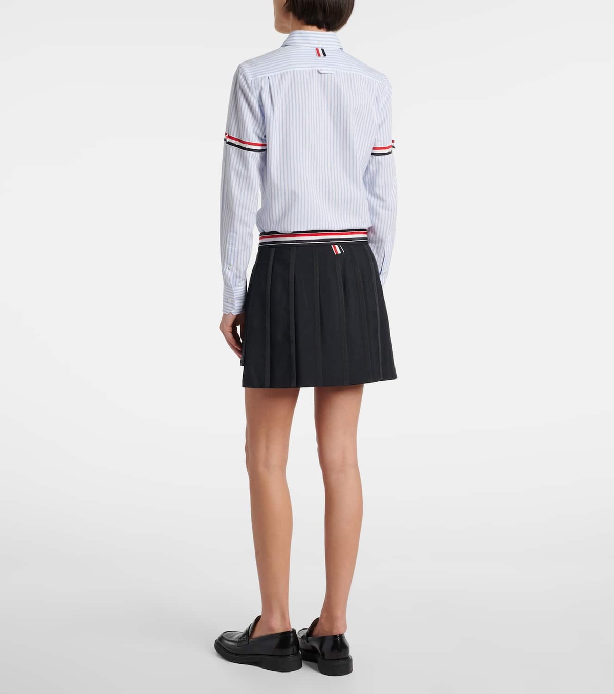 Thom Browne Asymmetric wool-blend miniskirt