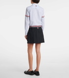 Thom Browne Asymmetric wool-blend miniskirt