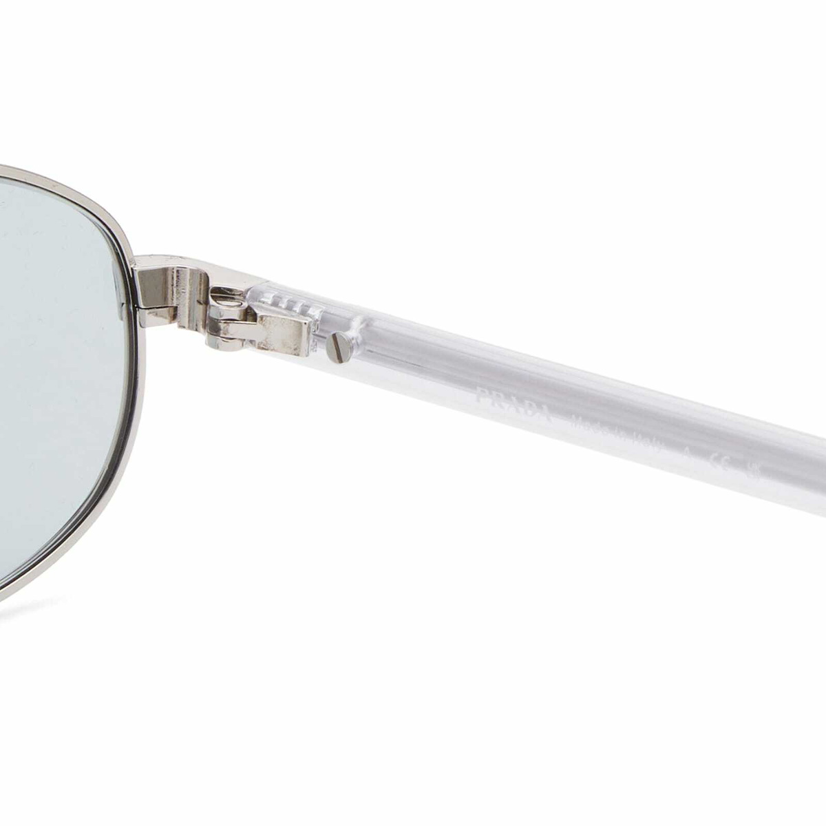 Prada Eyewear 0PR B53S Sunglasses in Silver/Azure 