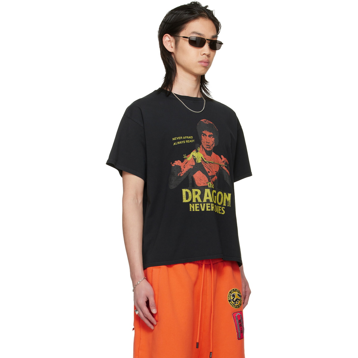 LU'U DAN BRUCE LEE x LỰU ĐẠN Black Athletic T-shirt