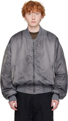 Still Kelly Gray Round Bomber Jacket