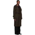 Winnie Green Wool Raglan Sleeve Coat