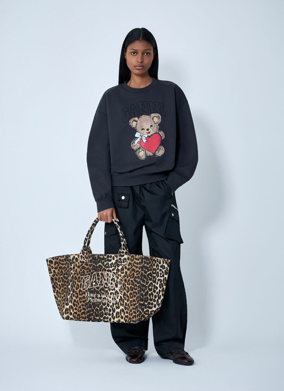 GANNI Logo Motif Sweatshirt