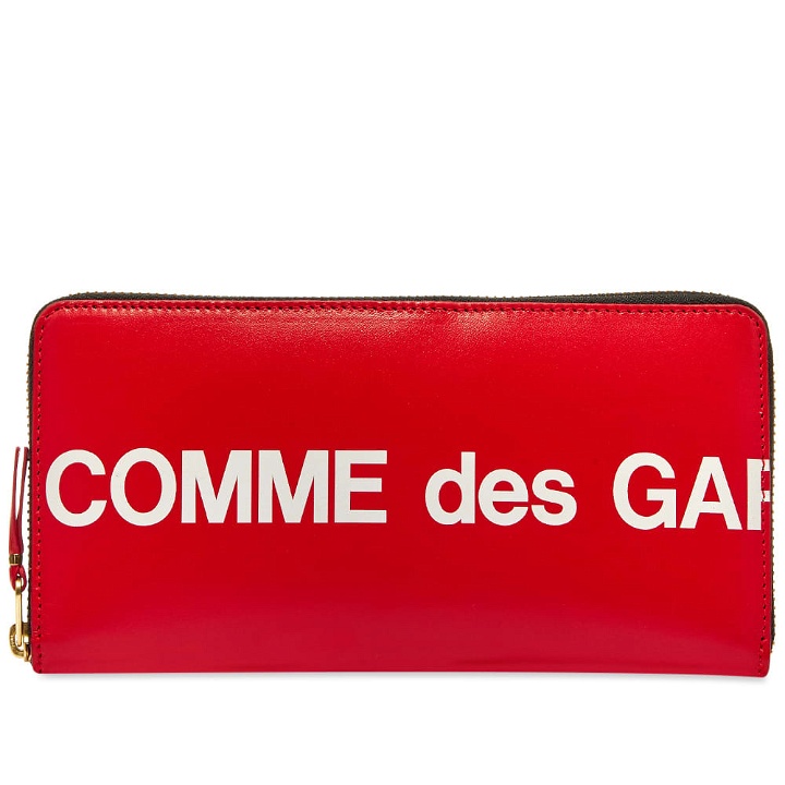 Photo: Comme des Garçons SA0110HL Huge Logo Wallet in Red