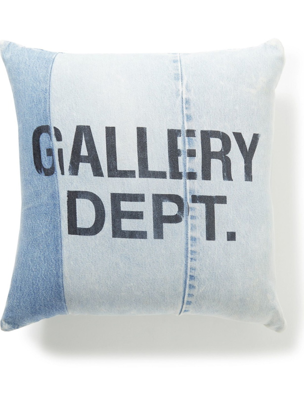 Photo: Gallery Dept. - Logo-Print Denim Pillow