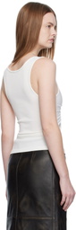 Christopher Esber White Crystal Pin Tank Top