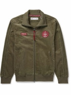 adidas Originals - C.P. Company Spezial Settend Logo-Appliquéd Cotton-Blend Corduroy Track Jacket - Green
