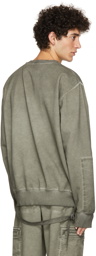 Helmut Lang Khaki Military Sweatshirt