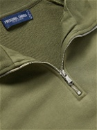 Frescobol Carioca - Henrique Cotton-Jersey Half-Zip Sweatshirt - Green