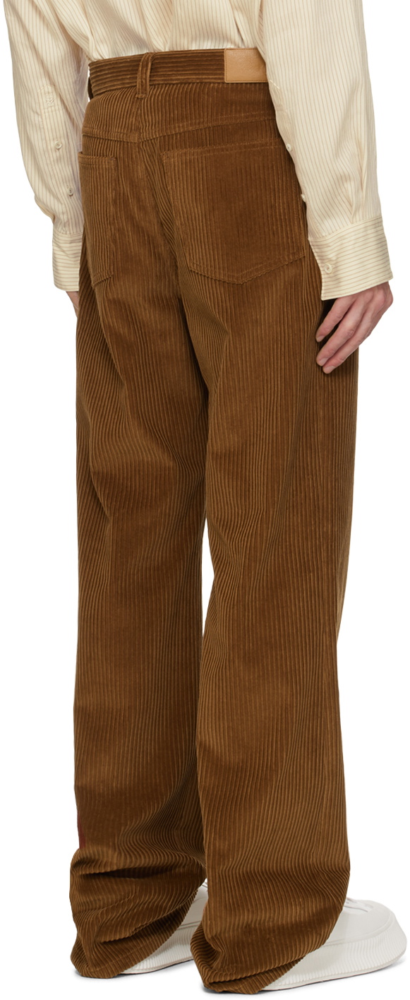 Recto Brown Cotton Trousers