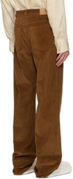 Recto Brown Cotton Trousers