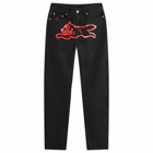 ICECREAM Men's Running Dog Denim Jeans in Black