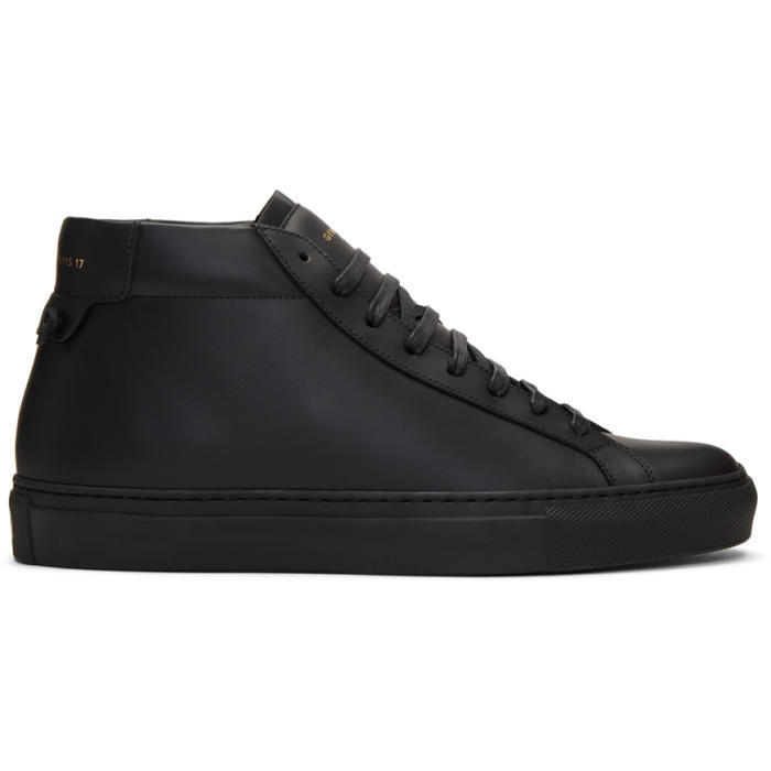 Photo: Givenchy Black Urban Knots Mid-Top Sneakers 