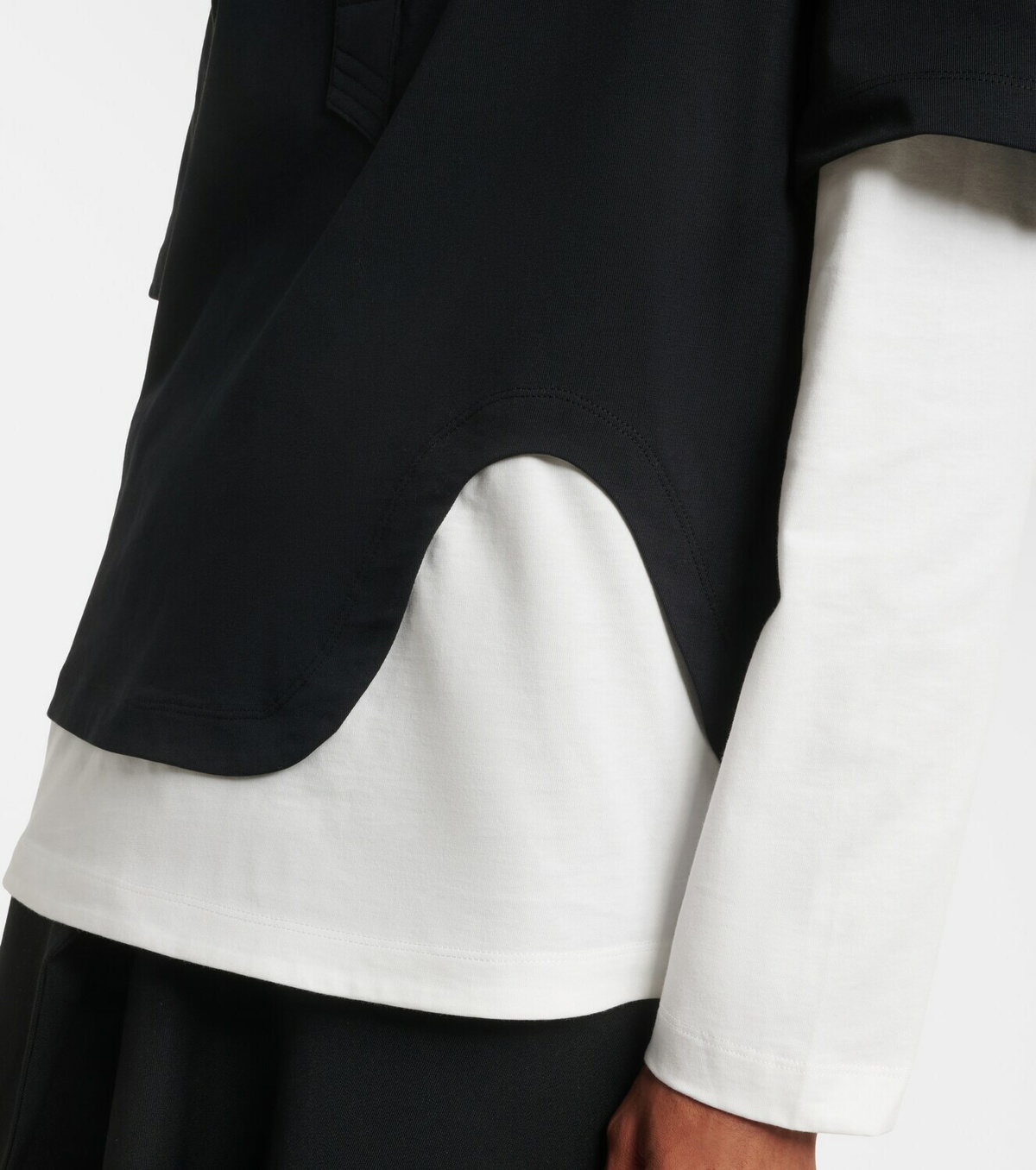 The Attico Layered cotton jersey T-shirt