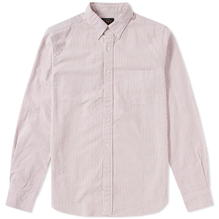 Photo: Beams Plus Button Down Candy Stripe Shirt White