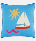 Jonathan Adler Playa Sailboat linen cushion