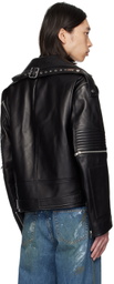 Helmut Lang Black Astro Leather Jacket