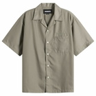 Neighborhood Men's Solid Color Hawaiian Logo Shirt in Sage Green