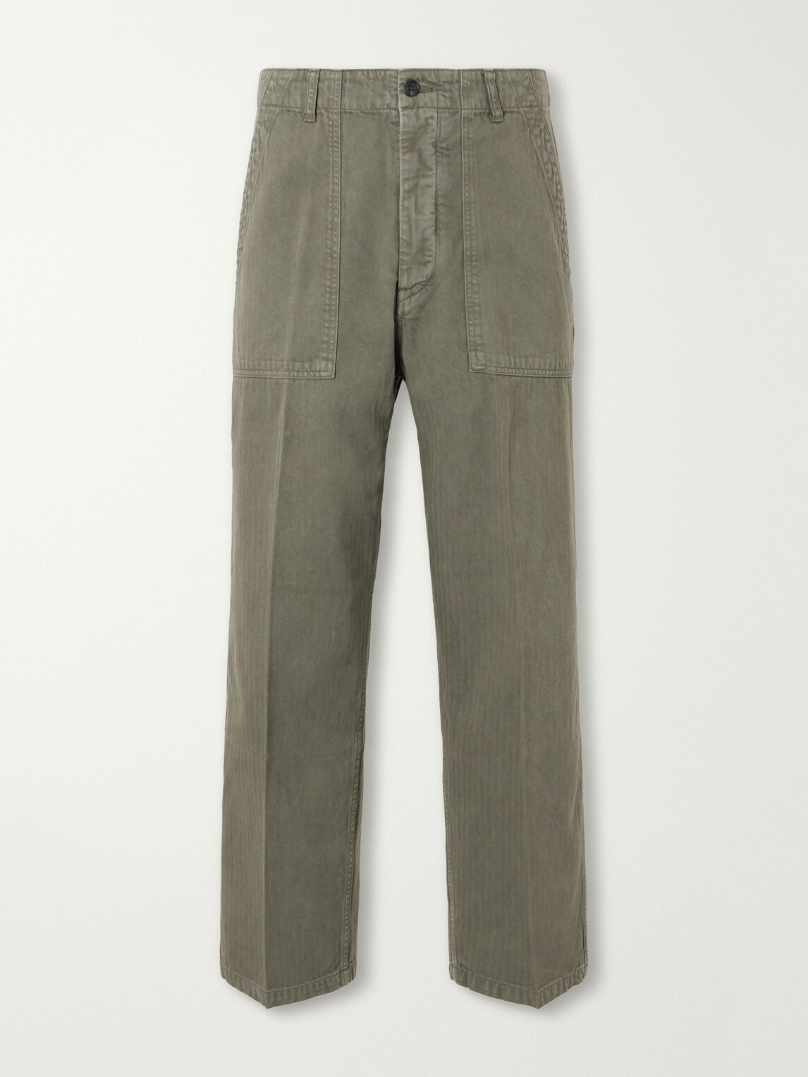 Visvim - Benning Straigh-Leg Herringbone Cotton Trousers - Green
