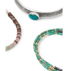 Peyote Bird - Playa Set of Three Sterling Silver and Gold Filled Multi-Stone Bracelets - Multi