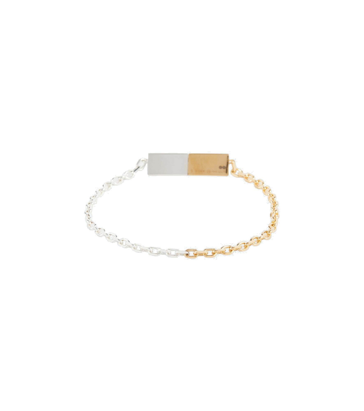 Bottega Veneta Gold & Green ID Chain Bracelet Bottega Veneta