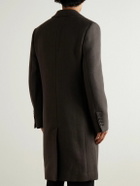 AMI PARIS - Boiled Wool-Gabardine Coat - Black