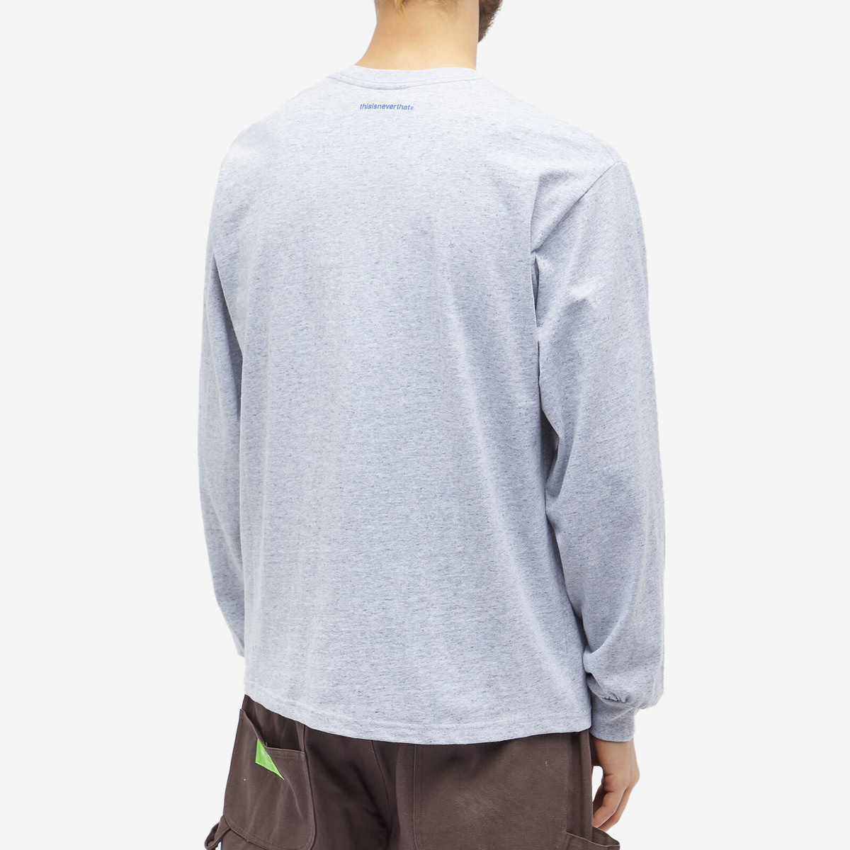【THISISNEVERTHAT】T-Logo L/S Tee Heather Grey thisisneverthat Men's T-Logo Long Sleeve T-Shirt in Heather