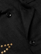 SKY HIGH FARM - Botticelli Embellished Silk Trench Coat - Black