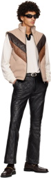 Ernest W. Baker Black Quilted Leather Pants