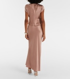 The Sei Silk satin maxi skirt