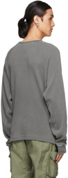 John Elliott Grey Folsom Thermal Long Sleeve T-Shirt
