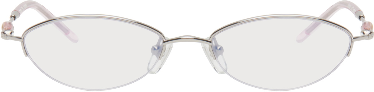 BONNIE CLYDE Silver & Pink Jewel Glasses