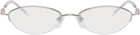 BONNIE CLYDE Silver & Pink Jewel Glasses