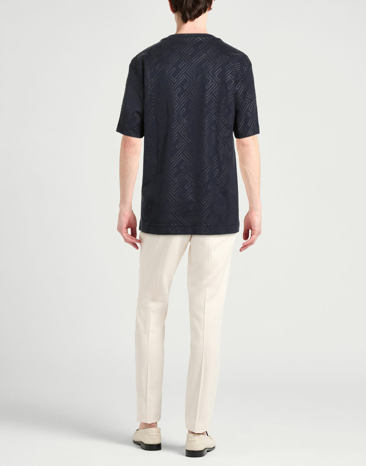 Fendi Mens T-shirt Midnight in Blue