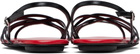 Proenza Schouler Black & Red Uma Slingback Sandals
