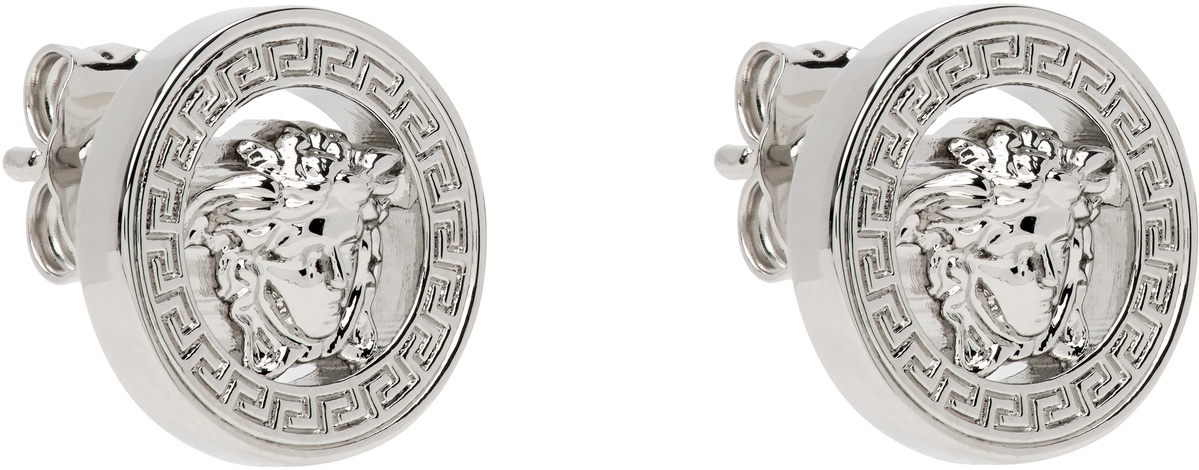 Versace Silver Medusa '95 Stud Earrings