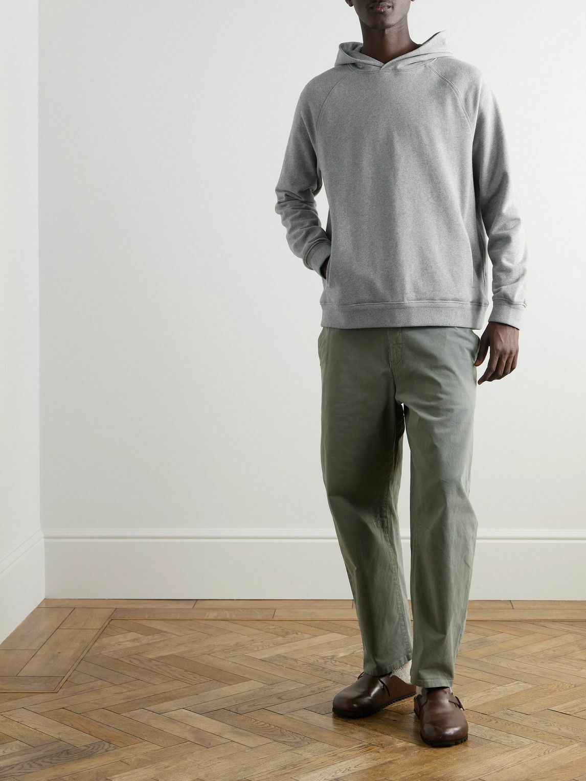Mr P. - Cotton-Jersey Hoodie - Gray